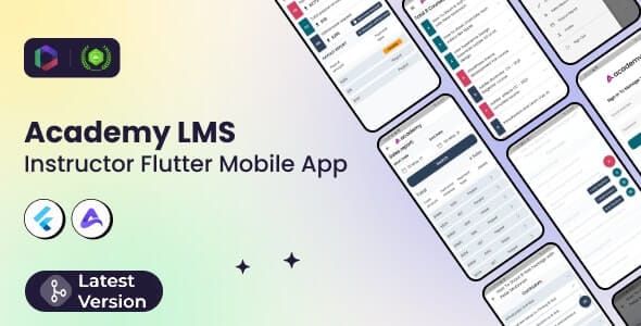 Academy LMS Laravel Script Mobile Apps with Addons Best Deal $59 Only 16 Academy LMS Instructor Mobile App Flutter iOS Android
