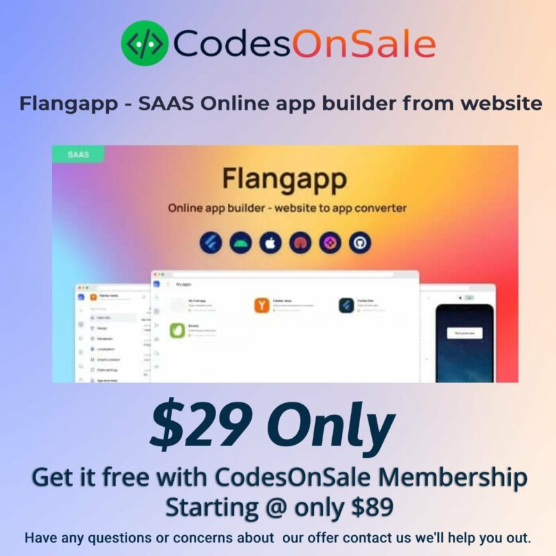 Flangapp - SAAS Online app builder from website