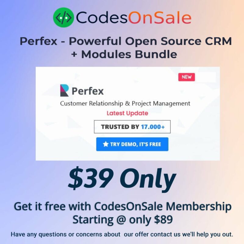Perfex CRM - Powerful Open Source CRM Modules Bundle