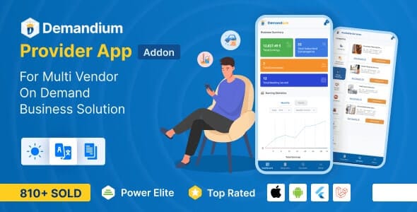 Demandium - Multi Provider On Demand, Handyman, Home service Apps $39 Exclusive Offer 3 Demandium Provider App