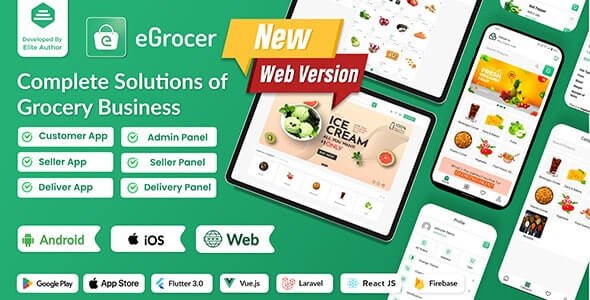 eGrocer - Multi Vendor Grocery Store eCommerce Marketplace Flutter App