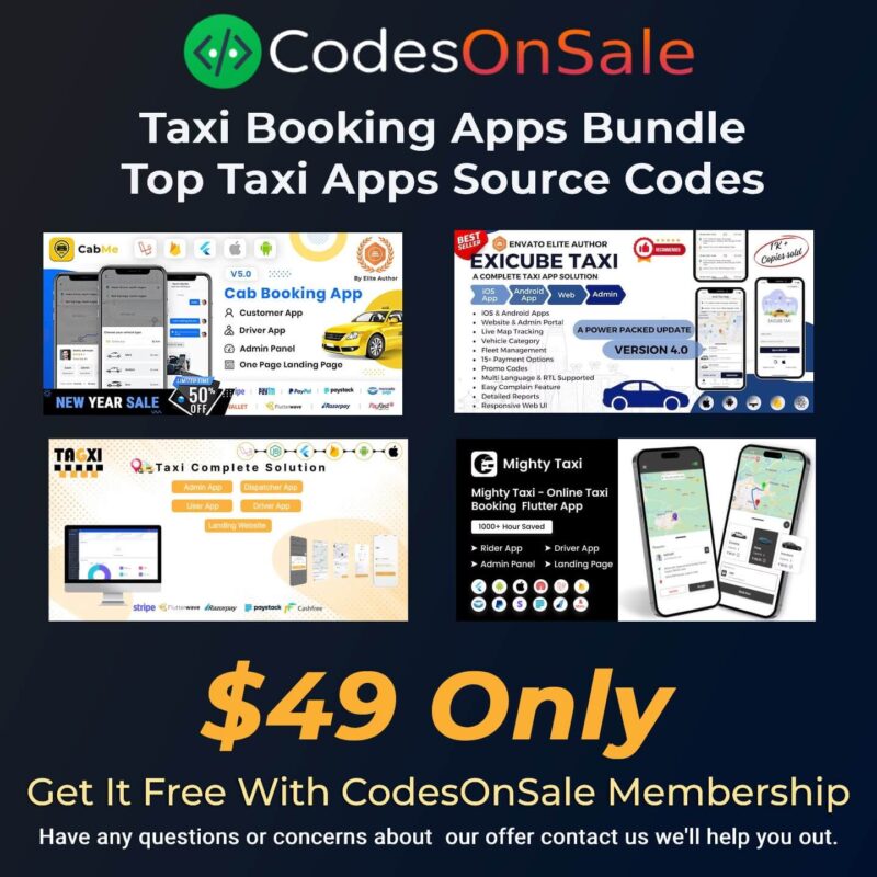 Taxi Booking Apps Bundle