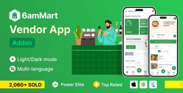 6amMart - Multivendor Food, Grocery, eCommerce, Parcel, Pharmacy Delivery App $49 Exclusive Offer 3 6amMart Vendor App