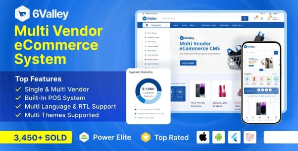 Codes Pro Membership Exclusive $219 Only 56 6valley MultiVendor eCommerce Mobile App
